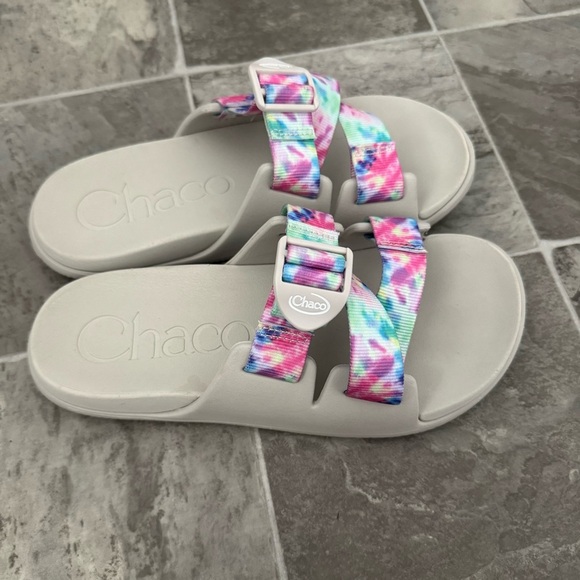 Chacos Chillos Slide Sandals Sz 7 Tie Dye Slip On Lightweight Comfy Arch Support - Picture 4 of 11